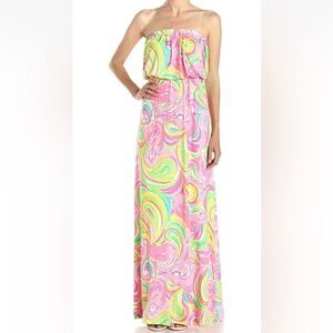 Lilly Pulitzer Strapless Maxi Dress Size XS
